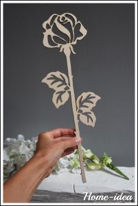 Róża 40 cm - sklejka